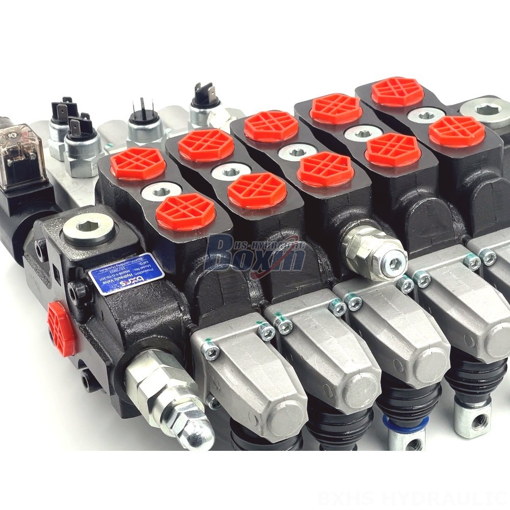Distributeur Hydraulique 24v Industrial Hydraulic Control: 5 Spool Sectional Directional Valve detail image